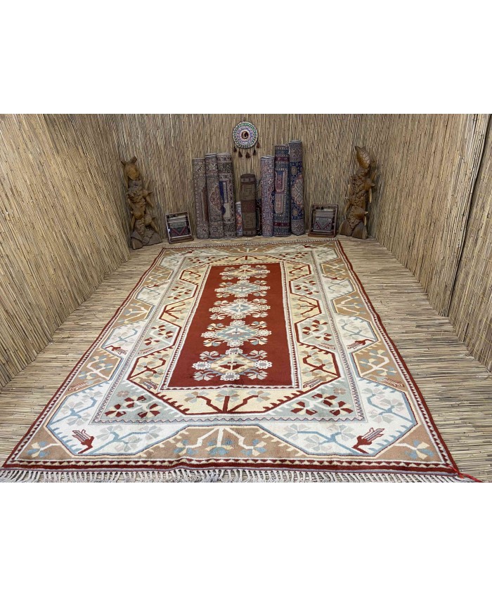 Turkish Milas Nomadic Handmade Wool on Wool Carpet – FREE SHIPPING..!